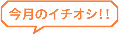 今月のイチオシ！！